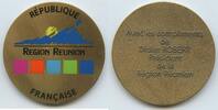 Reunion Frankreich Medaille Color GX415 - Didier Robert President de la Region Réunion -