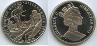 Gibraltar One Crown (1 Crown) G0153 - Winter Olympics-Lillehammer 1994 - Skier Elizabeth II. -