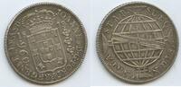 Brasilien 960 Reis Silber M#3285 - Überprägung auf 8 Reales Rio de Janeiro - Joao 1799-1816 Brazil -