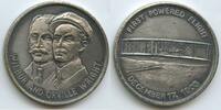 Vereinigten Staaten von Amerika Bronzemedaille versilbert Erster Motorflug PA376 - Orville and Wilbur Wright - First Powered Flight -