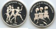 San Marino 1000 Lire Silber M#5852 - Proof Olympiade Athleten -