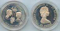 Ascension Island 25 Pence Silber G0205 - Royal Wedding 1981 – Wedding of Prince Charles and Lady Diana -