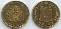 Deutschland Bundesrepublik Hamburg Bronzemedaille G16407 - 100 Jahre Hamburgische Münze 1875-1975 -