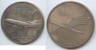 Deutschland Bundesrepublik Silbermedaille PA519 - Lufthansa Boeing 727 Europa Jet Ersten Linienflug 15.04.1964 -