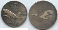 Deutschland Bundesrepublik Silbermedaille PA523 - Lufthansa Boeing 737 City Jet Ersten Linienflug 10.2.1968 -