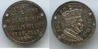 Deutsches Reich Kaiserreich Preussen Kleine Silbermedaille M#6298 - Kaiser Wilhelm I. 91 Jahre in Glauben, in Treue, in Pflicht 1797-1888 -