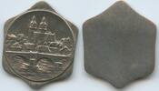 Unbestimmt Alte Silbermedaille PA623 - Brücke - Stadtansicht Kirche -