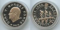 Norwegen 50 Kroner Silber GB1395 - Olympiade Lillehammer 1994 - Family of skiers Norway -