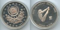Südkorea 10000 Won Silber G3818 - Turmsprung Olympide Seoul 1988 Diving Korea South -