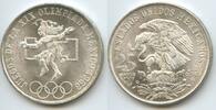Mexiko - Mexican Republic 25 Pesos Silber G2819 - 19th Summer Olympics - Mexico 1968 - Adler & Schlange -