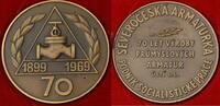 Tschechoslowakei CSSR Prag Große Bronzemedaille GN1619 - Výroby Průmyslových Armatur 1899-1969 -