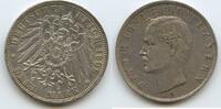 Bayern Königreich 3 Mark Silber 1909 D München S0418 - Otto 1886-1913 - Kingdom of Bavaria German states VF+