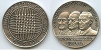 Europa Silbermedaille M1040 - Robert Schuman, De Gasperi, Adenauer - 11° Anniversario C.E.P.T 1970 -
