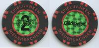 Deutschland Bundesrepublik Niedersachsen Casino Chip 2 Euro Spielmarke Jeton Token nd. PA795 - Spielbanken Niedersachsen - Glücksjeton EF