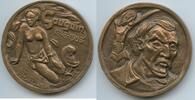 Frankreich - Polynesien Große Bronzemedaille M#0405 - Paul Gauguin École de Pont-Aven le christ jaune Polynésienne -