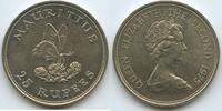 Mauritius 25 Rupees Silber M#2098 - Schmetterling Queen Elizabeth II. -