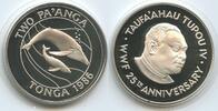 Tonga 2 Pa´anga Silber G0402 - Humpback whales - Wale - Anniversary of WWF -