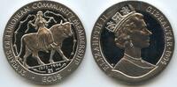 Gibraltar 21 Ecus Silber G4465 - 21 Years European Community Membership - Proof - Queen Elizabeth II. -