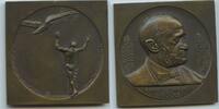 Österreich Kaiserreich Große Bronzeplakette M#0316 - Ernst Wilhelm von Brücke - Physiologen Kongress in Wien -