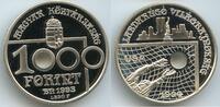 Ungarn Hungary 1000 Forint Silber G0084 - Fussball WM 1994 World Cup Soccer USA United States -