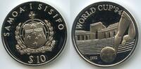 Samoa 10 Tālā Silber 1992 G0089 - Fussball WM 1994 Soccer World Cup Tournament USA United States Proof