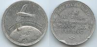 Deutsches Reich Weimar Reklamemünze Werbemedaille Wertmarke PA861 - Freiberg Musikhaus Ewald - Flieger Janus über Globus -
