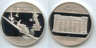 Deutschland Gedenkmedaille Zweiter Weltrieg versilbert PA279 - Luftschlacht um England 10.7.1940 - Kampfflugzeug Flugzeug -