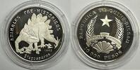 Guinea Bissau 10.000 Pesos Silber M#2097 - Stegosaurus Prehistoric Animals Proof -