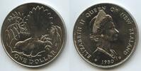 Neuseeland New Zealand One Dollar GS165 - Fantail Bird - Berry Portrait Queen Elizabeth II. -