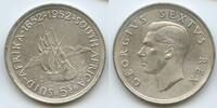 5 Shillings Silber 1952 Südafrika GS364 - Segelschiff Ship Founding of Capetown South Africa Vorzüglich, leichte Patina