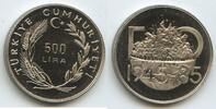 Türkei 500 Lira 1985 M#6481 - 40th Anniversary of FAO 1945-1985 Turkey Proof
