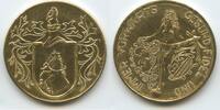 Deutsche Demokratische Republik DDR Medaille vergoldet G15360 - Gesund fidel und immer vorwärts - Nackte Frau mit Füllhorn -