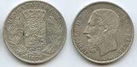 Belgien Königreich 5 Francs Silber M#8114 - Des Belges Silber Leopold II. 1865-1909 Belgium -