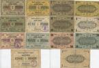 Deutsches Reich Sachsen 1, 2, 5, 10, 20, 50 Pfennig 1 Mark Gutscheine Lot GB039 - Chemnitz Gefangenlager - PoW Camp Bank Paper Money -