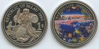 Palau 1 Dollar PA029 - Meerjungfrau Fische - Ocean Scene Marine Life Protection Multicolor -
