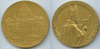 Vatikan Italien-Kirchenstaat Große Bronzemedaille vergoldet GN1179 - Papst Paul VI. 1963-1978 Anno Santo Roma -