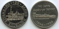 Deutschland Bayern Medaille G15311 - 140 Jahre Augsburger Bahnhof - Adler - 150 Jahre Deutsche Eisenbahn -