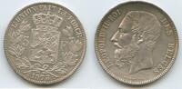 Belgien Königreich 5 Francs Silber GS1127 - Des Belges Silber Leopold II. 1865-1909 Belgium -