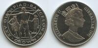Gibraltar One Crown (1 Crown) GS1107 - Speerwerfer Barcelona Olympide 1992 Summer Olympics -