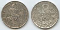 Peru Un Sol Silber M#8257 - Lima Liberty -