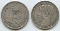 Guatemala Republic 1 Peso Silber M#8258 - Rafael Carrera, Founder of the Republic of Guatemala -