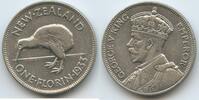 Neuseeland One Florin Silber H0866 - Kiwi King Georg V. 1910-1936 New Zealand -