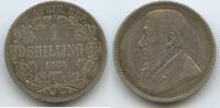 1 Shilling Silber 1894 Pretoria mint Südafrika Zuid Afrikaansche Republiek M#6822 - Paul Krüger South Africa ZAR Sehr schön +, Patina
