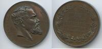 Deutsches Reich Kaiserreich Bronzemedaille M#0376 - Zum 70. Geburtstag Heinrich Rudolf Constanz Laube 1806-1884 -
