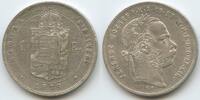 Österreich-Ungarn Kaiserreich 1 Forint Silber (1 Florin, Frt. ) M#8288 - Kaiser Franz Josef 1848-1916 Hungary -