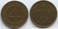 Deutsches Reich Weimar 4 Reichspfennig G10321 - Brüningtaler Germany -