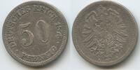 Deutsches Reich Kaiserreich 50 Pfennig Silber G10389 - Germany Empire Wilhelm I. 1861-1888 -