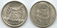 Italien Medaille versilbert G11117 - Druckerpresse - Leonardo da Vinci - Arte Scienza Tecnica -