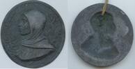 Italien Florenz Große Zinnplakette einseitig M#0270h - Hieronymus Savonarola 1452-1498 Firenze -
