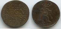 Brandenburg-Preußen 1 Solidus (Schilling) 1771 E M#8366 - Friedrich II der Große 1740-1786 German states VF-EF